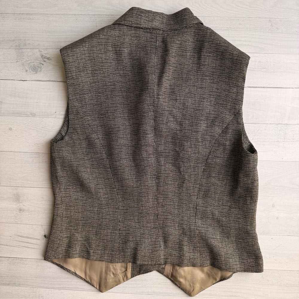 Vintage Inez Studio Classic Woven Metallic Women's Vest Size M - Picture 6 of 8